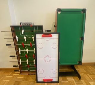MESA 4 en 1: Futbolín Villar Ping-Pong Air Hockey