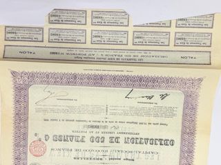 Acción 100 Francos Tramways Electriques