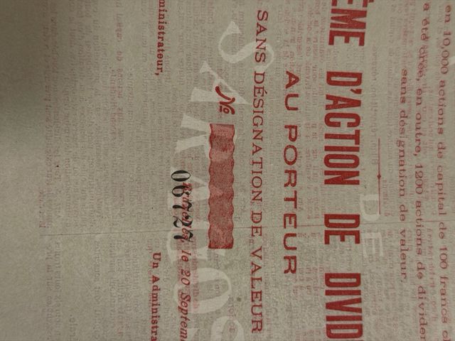 Acción 100 Francos Tramways Electriques