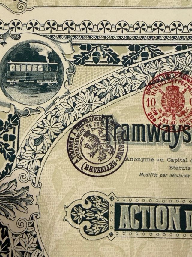 Acción 100 Francos Tramways Electriques