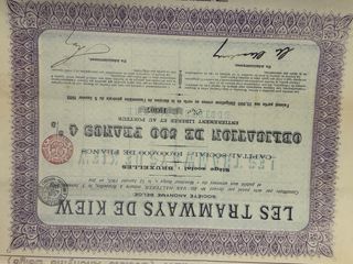 Acción 100 Francos Tramways Electriques