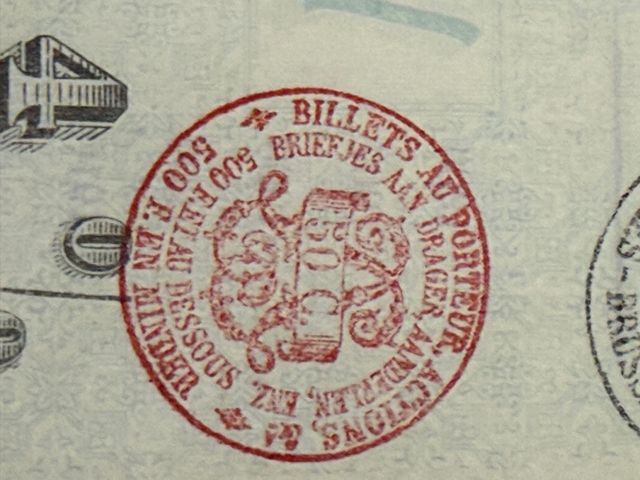 Acción 100 Francos Tramways Electriques