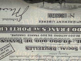 Acción 100 Francos Tramways Electriques