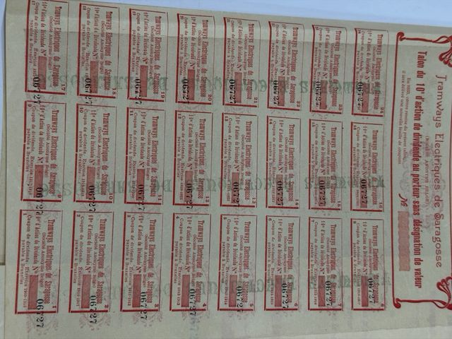 Acción 100 Francos Tramways Electriques