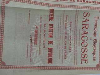 Acción 100 Francos Tramways Electriques