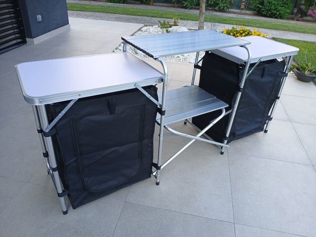 Mueble de cocina plegable para camping