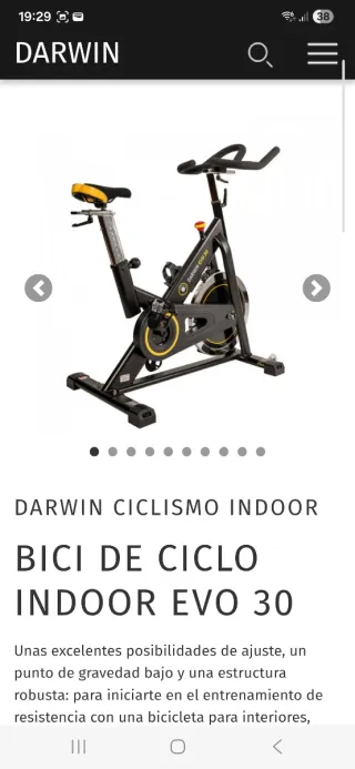 Bicicleta Estática Darwin EVO 30