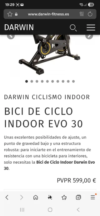 Bicicleta Estática Darwin EVO 30
