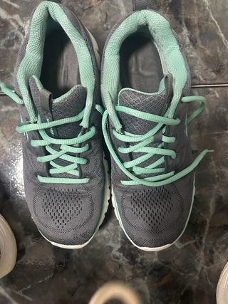 Zapatillas Skechers Mujer Talla 40 Gris/Verde