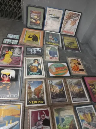 Lote de cuadros carteles antiguos (OFERTA)