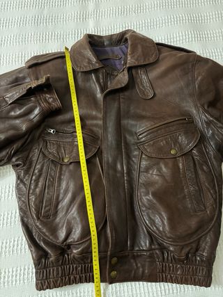 Cazadora de piel marrón Unisex