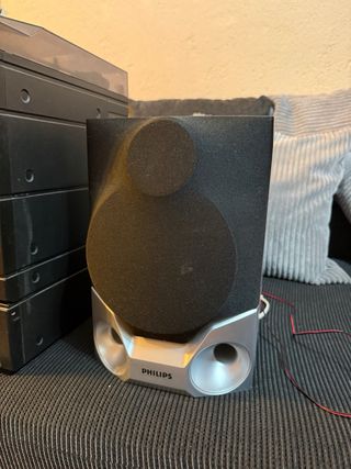 Sistema audio Philips vintage in nero