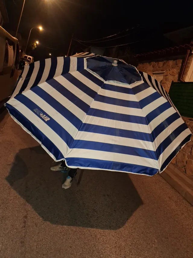 Sombrilla AIR Rayas Azul y Blanco
