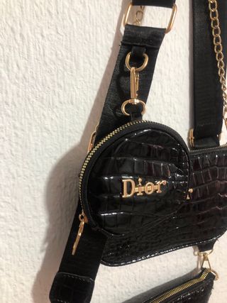 Bolso Negro Cocodrilo