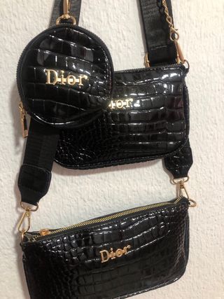 Bolso Negro Cocodrilo