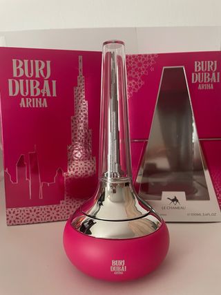Perfume Burj Dubái Ariana Rosa y Plata