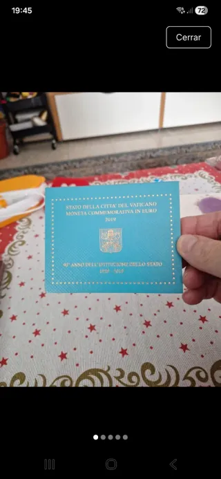 Vaticano 2019 2 € Conmemorativa. Estado Vaticano