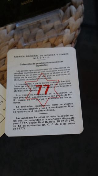Cartera Numismática 1977
