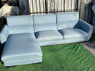 Sofá modular azul de tela