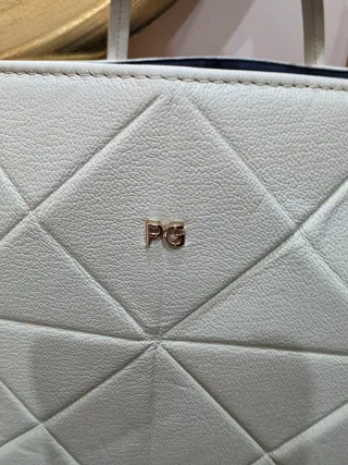 Bolso Purificación García Beige Cuadrado