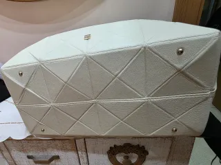 Bolso Purificación García Beige Cuadrado