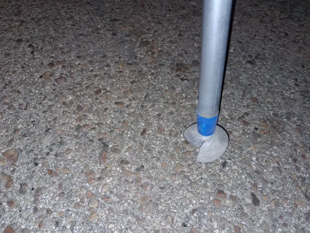 Sombrilla de playa a rayas