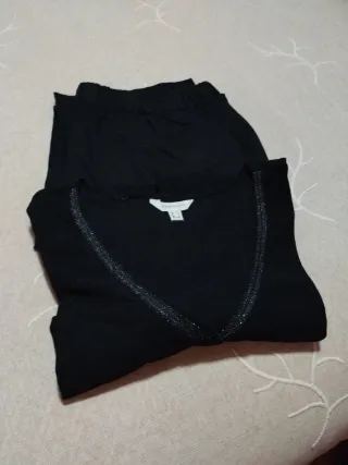 Pantalón de lino negro verano