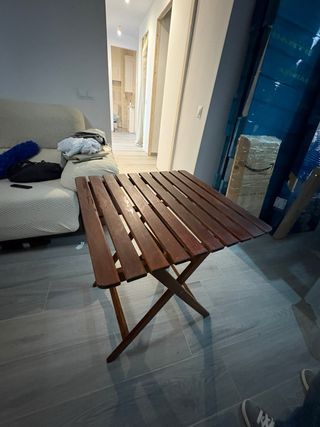 Tavolo ausiliario pieghevole in legno massello