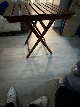 Tavolo ausiliario pieghevole in legno massello