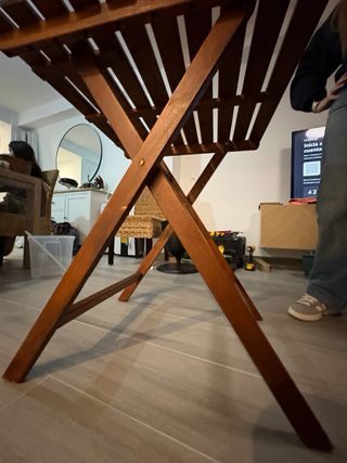 Tavolo ausiliario pieghevole in legno massello