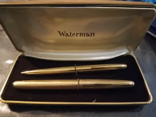 Set Penne Waterman Oro Laminato Vintage
