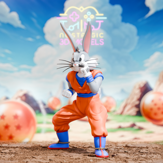 Figura Bugs Bunny x Goku (Dragon Ball)