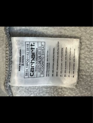 Sudadera Carhartt Gris Talla S