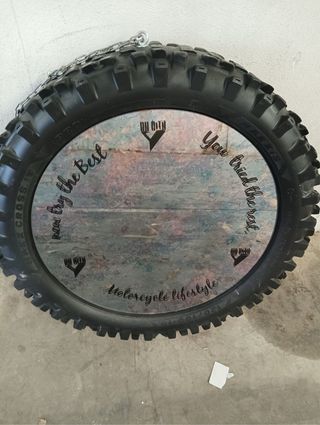 Espejo Rueda Moto Decorativo