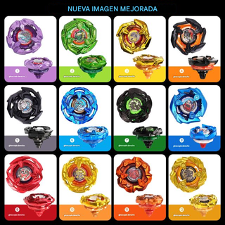 Set Batalla Trompos 12 Trompos y 2 Lanzadores