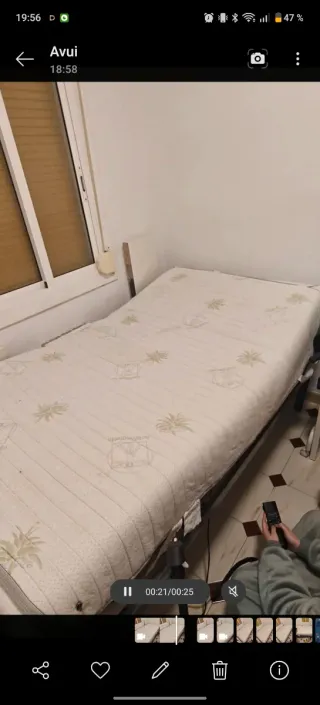 Estructura cama + colchón ortopédico motorizado