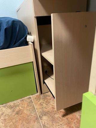 Cama nido con escritorio integrado