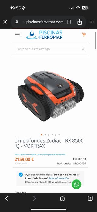 Robot Limpiafondos Zodiac Vortra Profesional