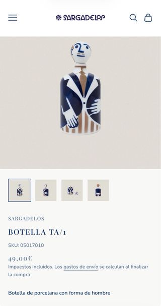 Pareja Antropomórfica de Botellas Boda Sargadelos