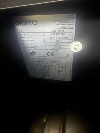 Campana extractora Ciarra negra