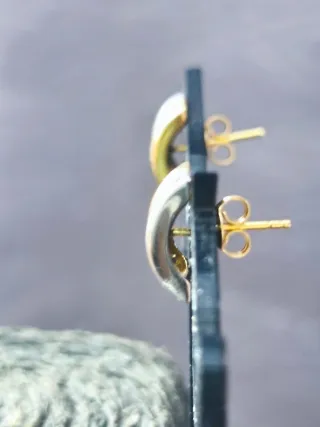 Pendientes Oro Bicolor 18 Kl