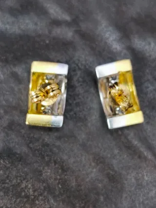 Pendientes Oro Bicolor 18 Kl