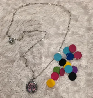 Collar Aromaterapia Árbol de la Vida Huella o mom