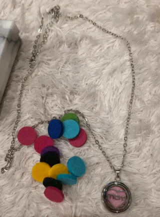 Collar Aromaterapia Árbol de la Vida Huella o mom