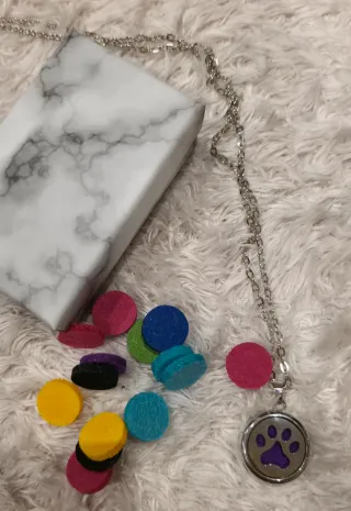 Collar Aromaterapia Árbol de la Vida Huella o mom