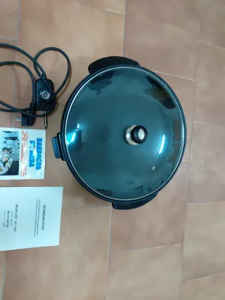 Plancha Eléctrica Redonda con Tapa