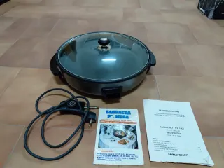 Plancha Eléctrica Redonda con Tapa