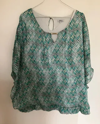 Blusa Multicolor Teal Talla 50/52