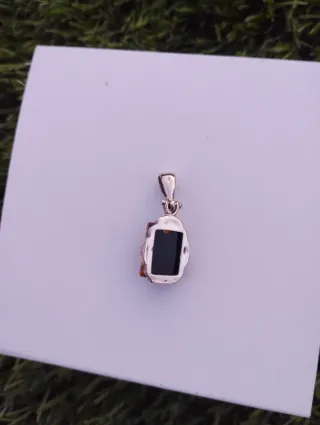 Colgante Plata con Piedra Ámbar