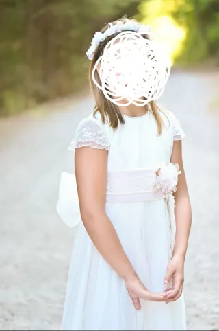 Vestido Comunión Tizas Blanco Talla 12